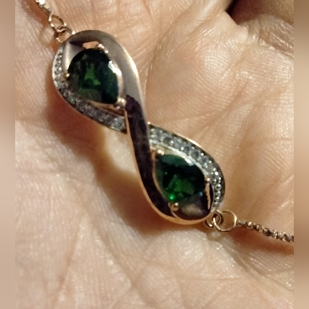 Chrome Diopside Bolo Bracelet in 14K  YG Over Sterling Silver 2.25 ctw